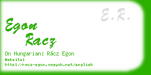 egon racz business card
